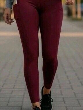 AMERICAN EAGLE Women's Stretch High-Waist Leggings - Burgundy